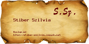 Stiber Szilvia névjegykártya
