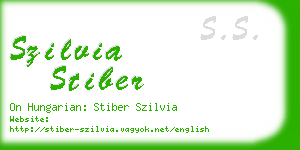 szilvia stiber business card